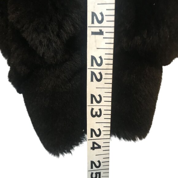 VTG Y2K Marvin Richards Reversible Teddy Bear Winter Coat Black Womens M - Picture 10 of 11